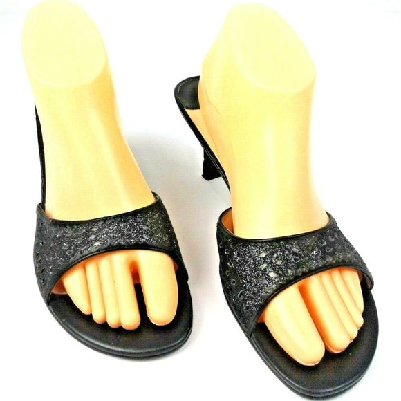 Rampage Desire Womens Black Slides Open Toe - Picture 3 of 8